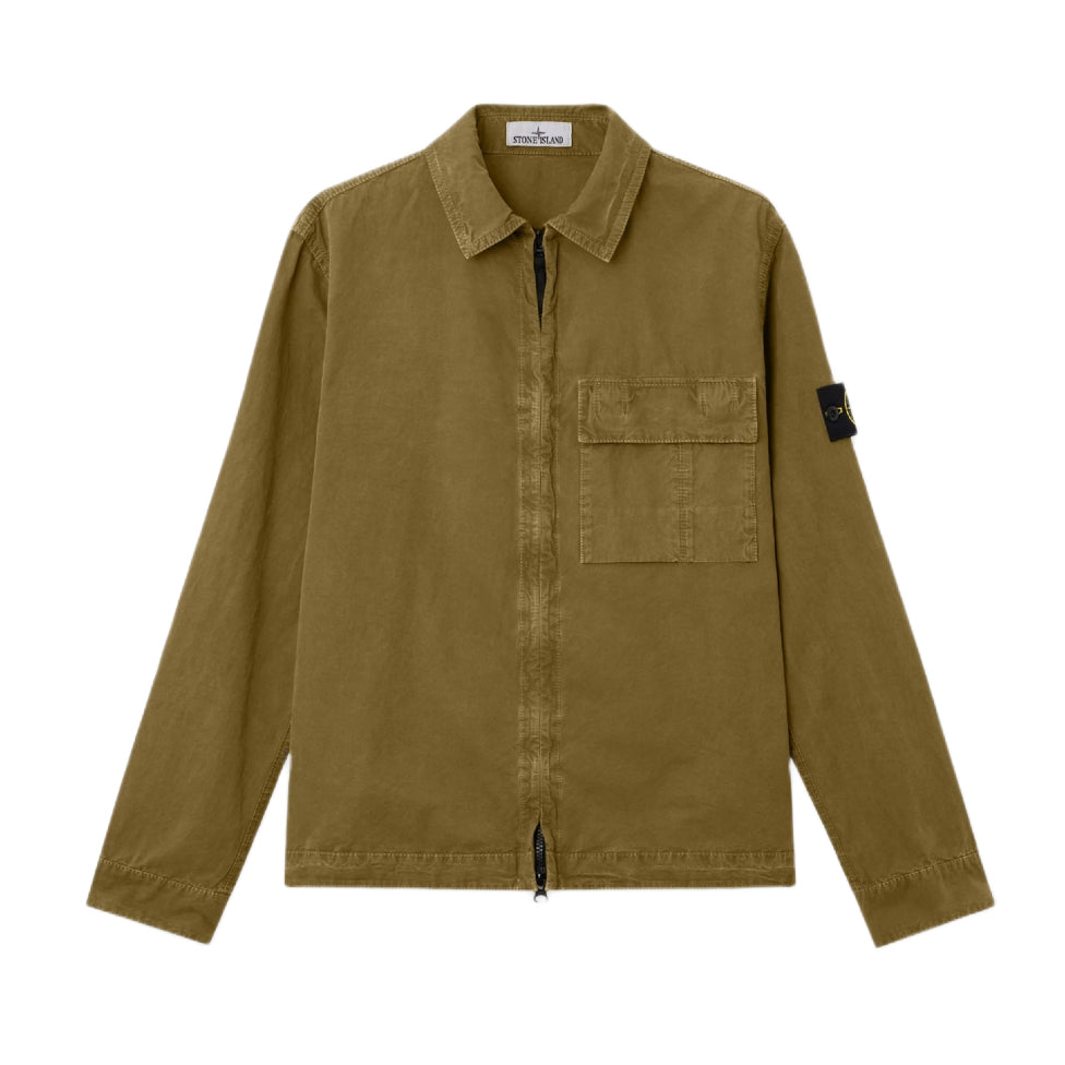 Stone Island Brushed Cotton Overshirt