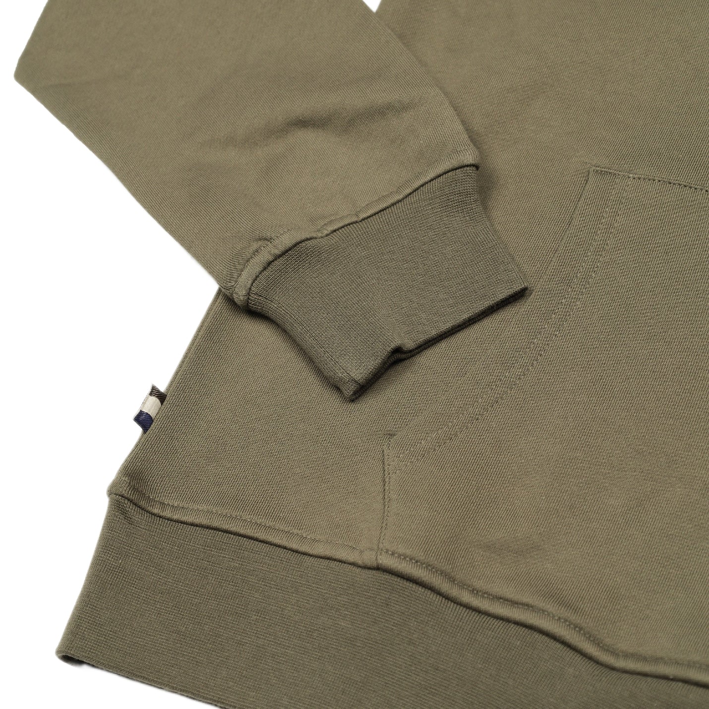 Aquascutum Big Logo Fleece Hoodie - 06 Army Green - Escape Menswear