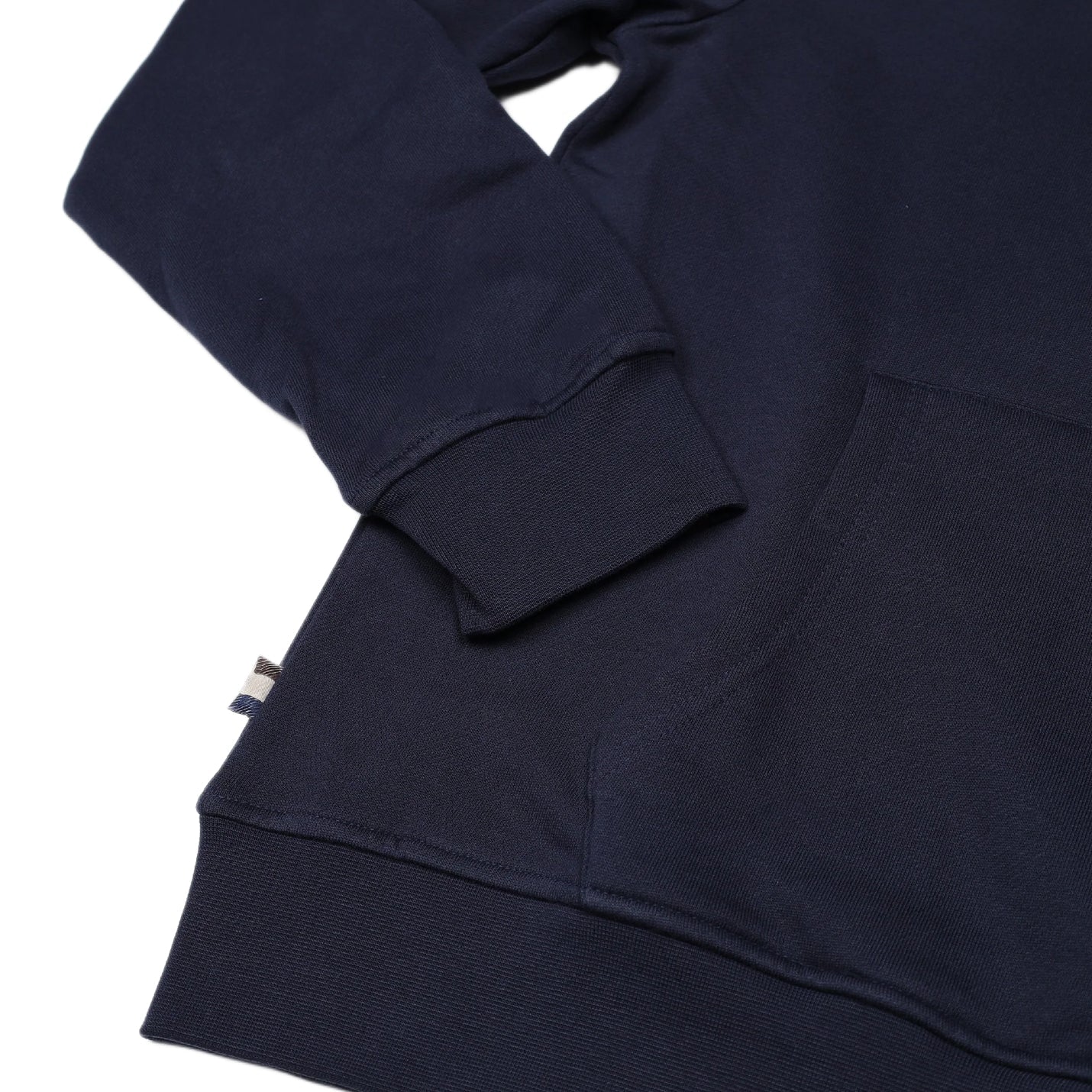 Aquascutum Big Logo Fleece Hoodie - 11 Navy - Escape Menswear