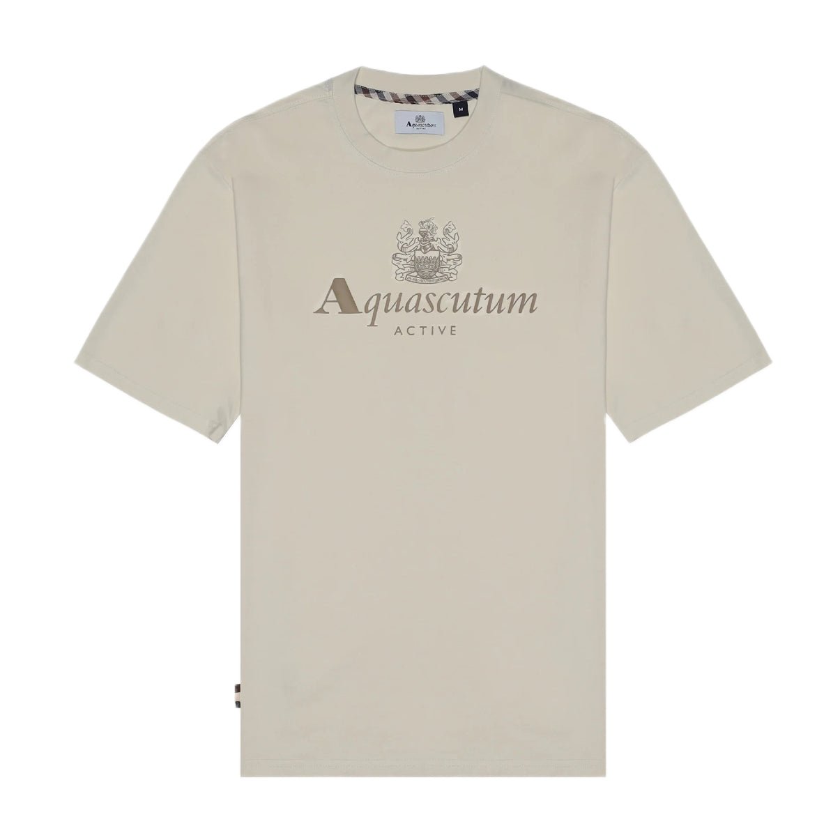 Aquascutum Big Logo T-Shirt - 02 Old White - Escape Menswear