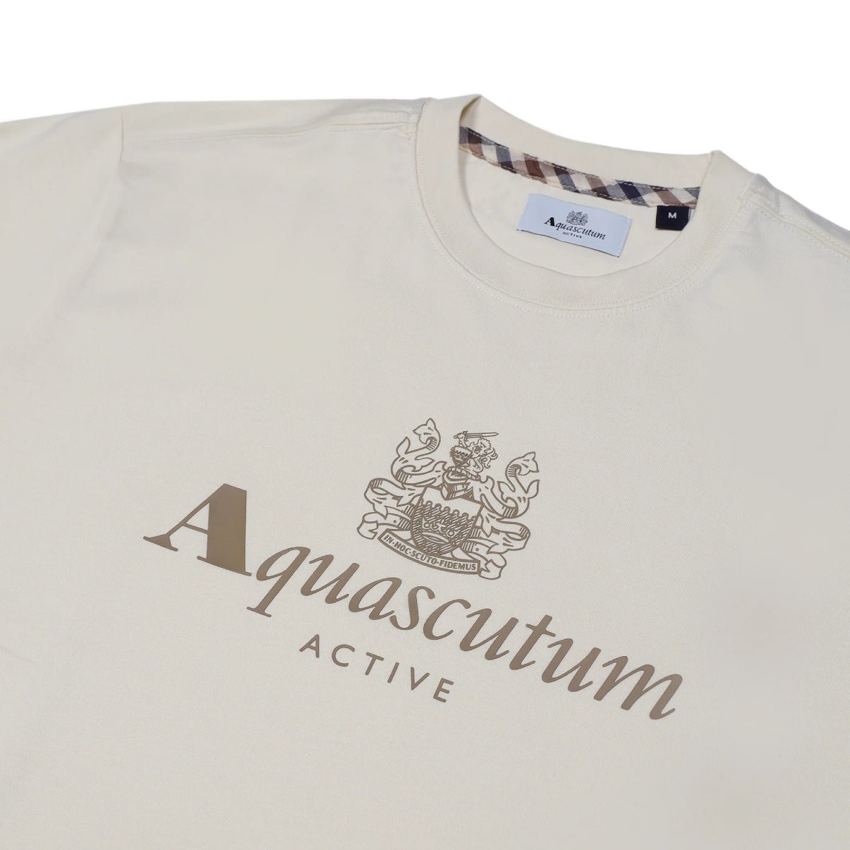 Aquascutum Big Logo T-Shirt - 02 Old White - Escape Menswear