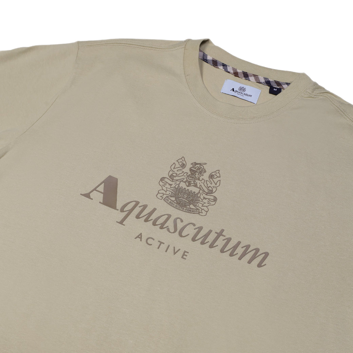 Aquascutum Big Logo T-Shirt - 03 Beige - Escape Menswear