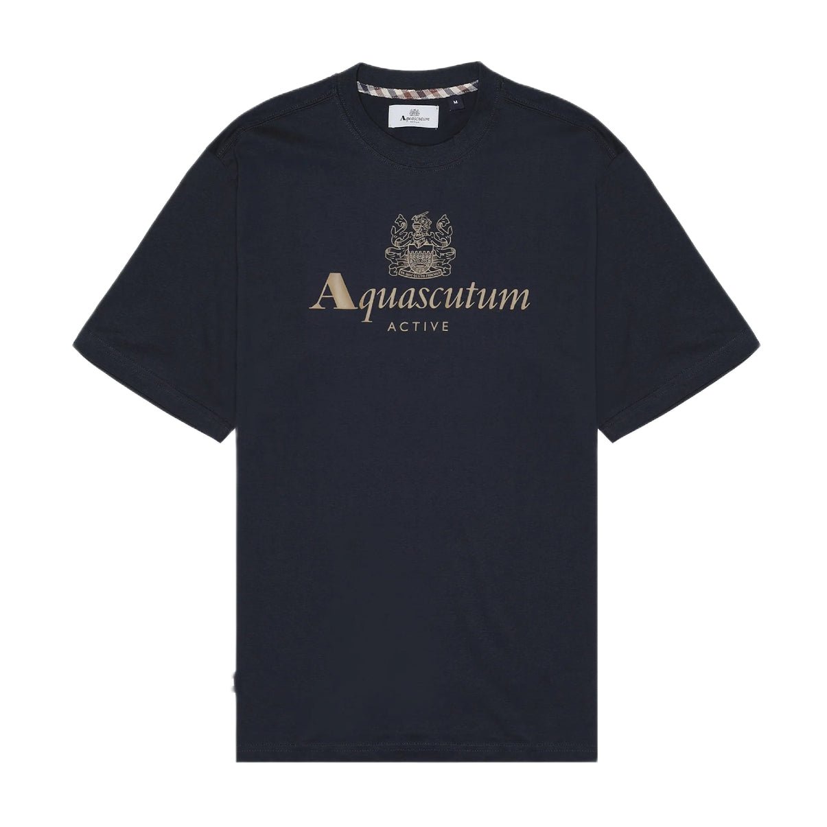 Aquascutum Big Logo T-Shirt - Navy - Escape Menswear