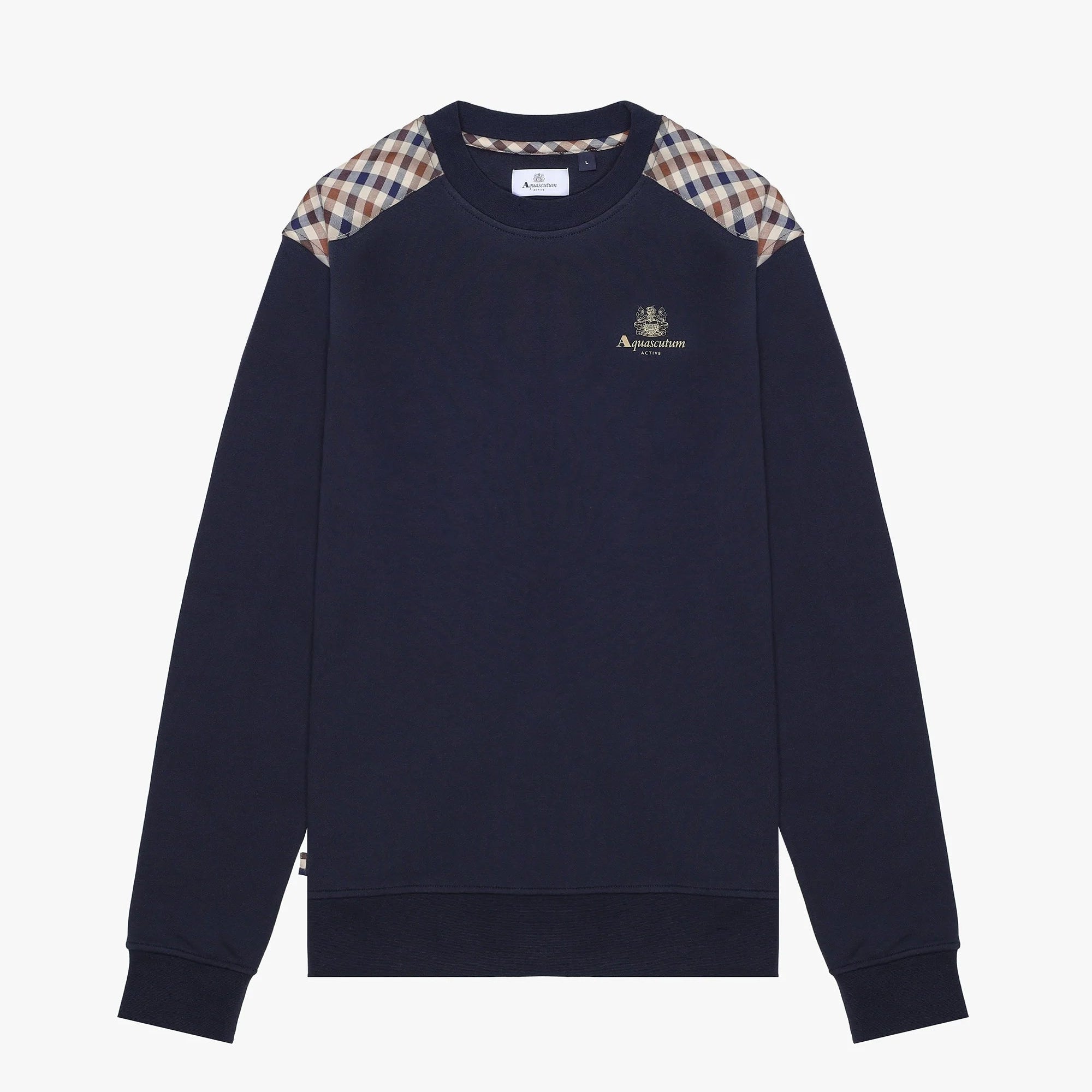 Aquascutum CC Shoulder Fleece Sweatshirt - 11 Navy - Escape Menswear