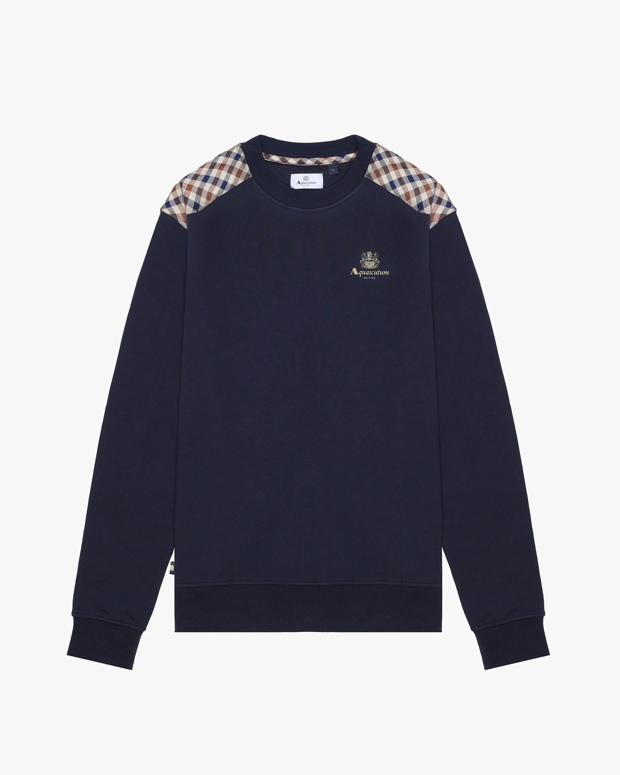Aquascutum CC Shoulder Fleece Sweatshirt - 11 Navy - Escape Menswear