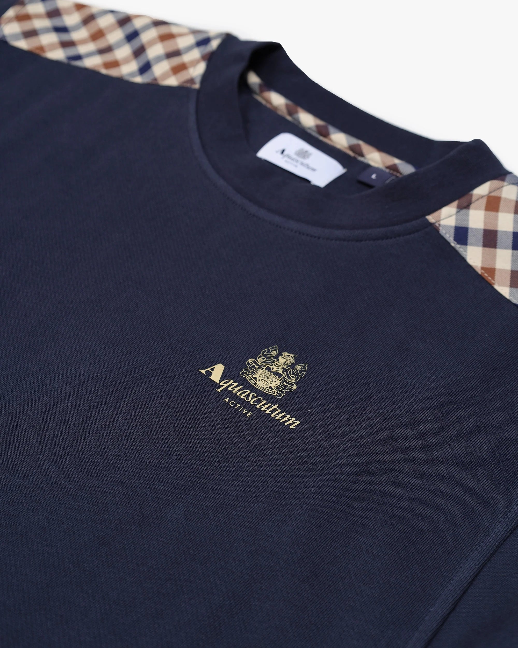 Aquascutum CC Shoulder Fleece Sweatshirt - 11 Navy - Escape Menswear