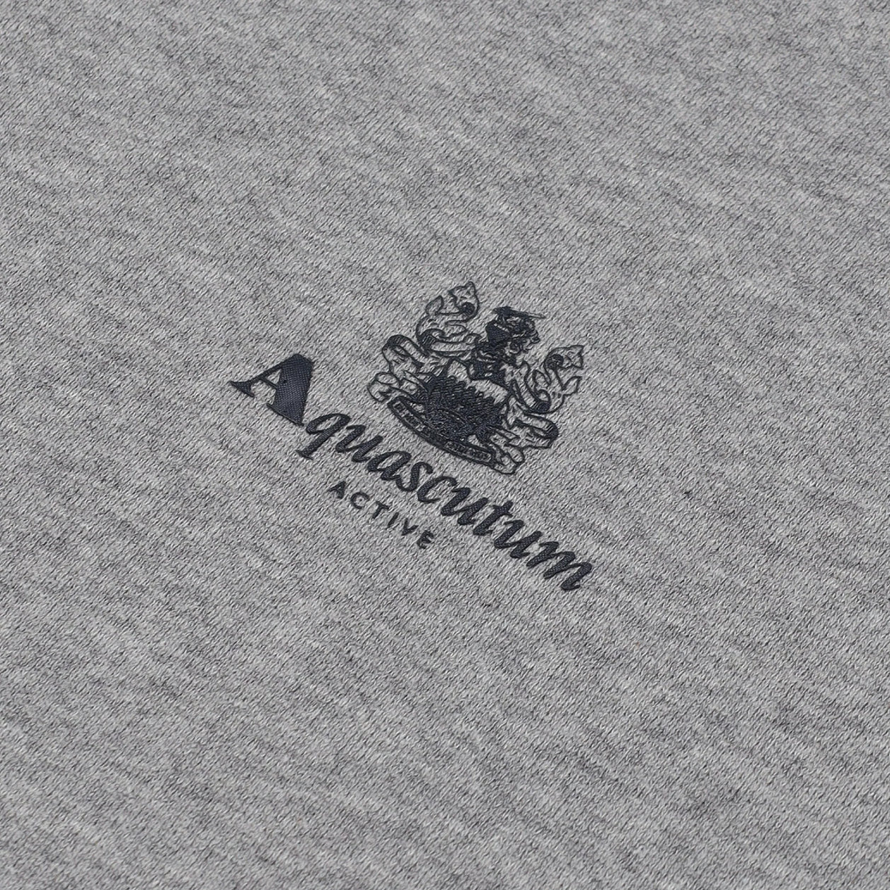 Aquascutum CC Shoulder Fleece Sweatshirt - 53 Dark Grey Melange - Escape Menswear