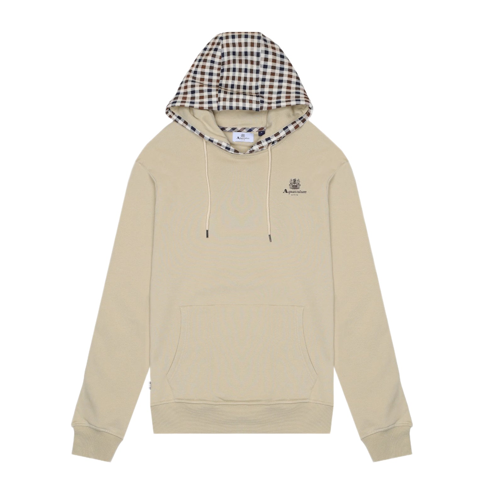 Aquascutum Club Check Hoodie - 03 Beige - Escape Menswear