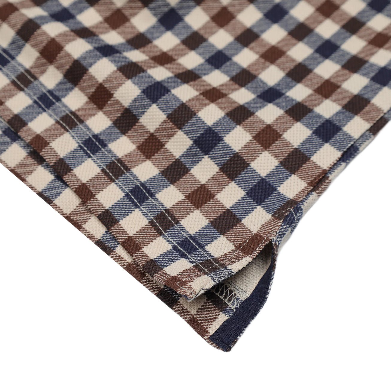 Aquascutum Club Check Piquet Polo Shirt - Navy - Escape Menswear