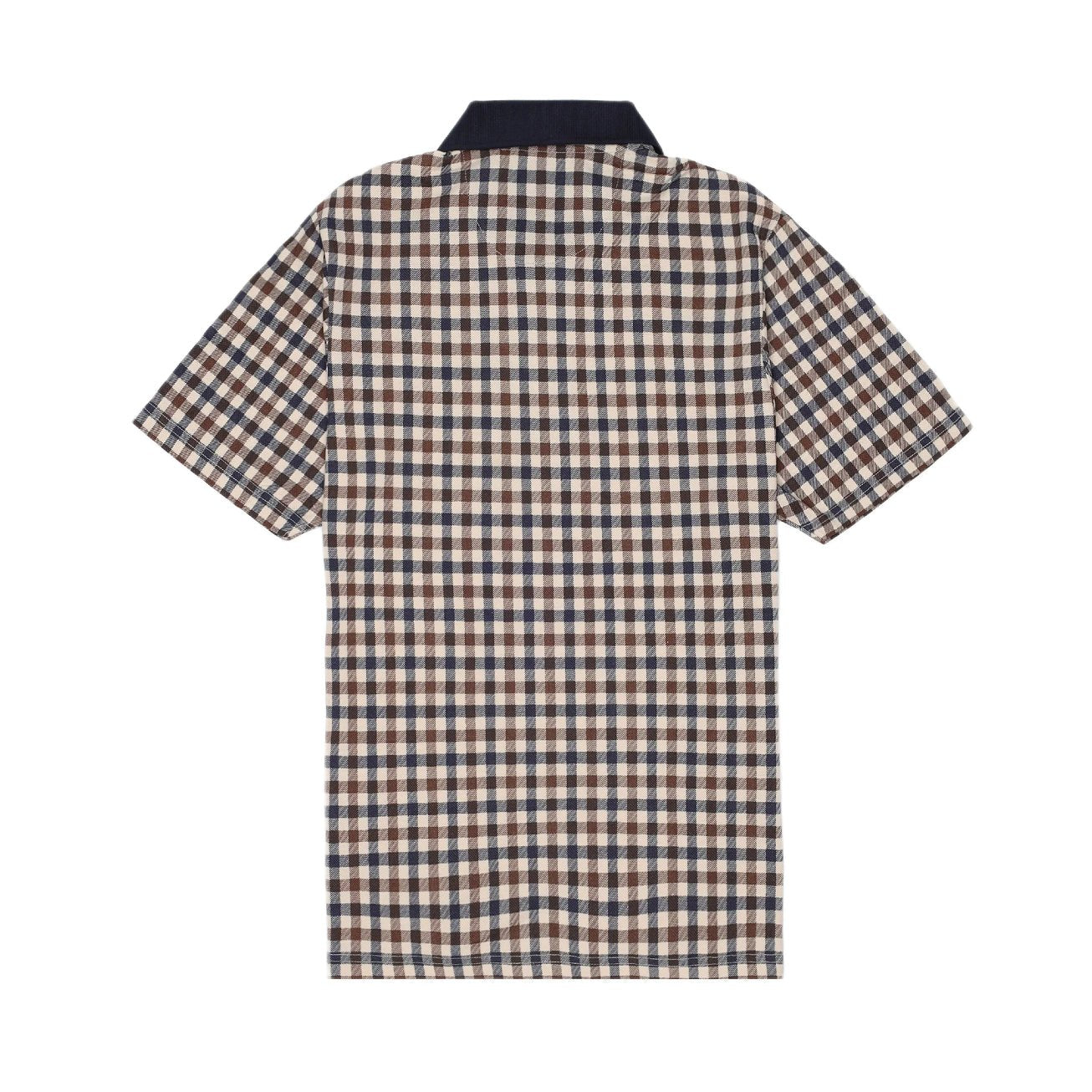 Aquascutum Club Check Piquet Polo Shirt - Navy - Escape Menswear