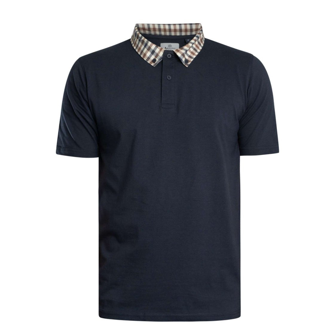 Aquascutum Club Check Rib Polo Shirt - Navy - Escape Menswear