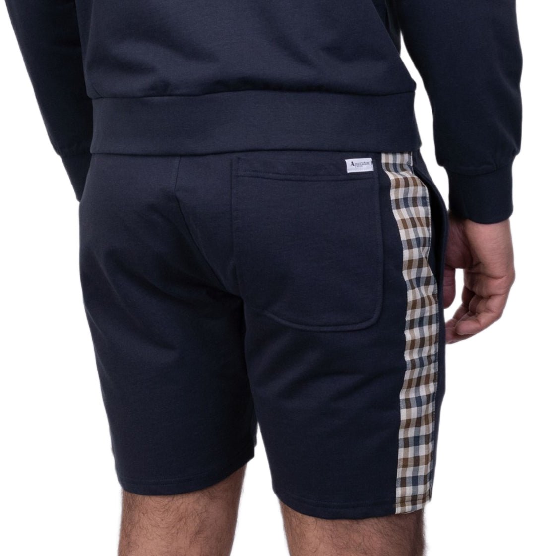 Aquascutum Club Check Shorts - 11 Navy - Escape Menswear