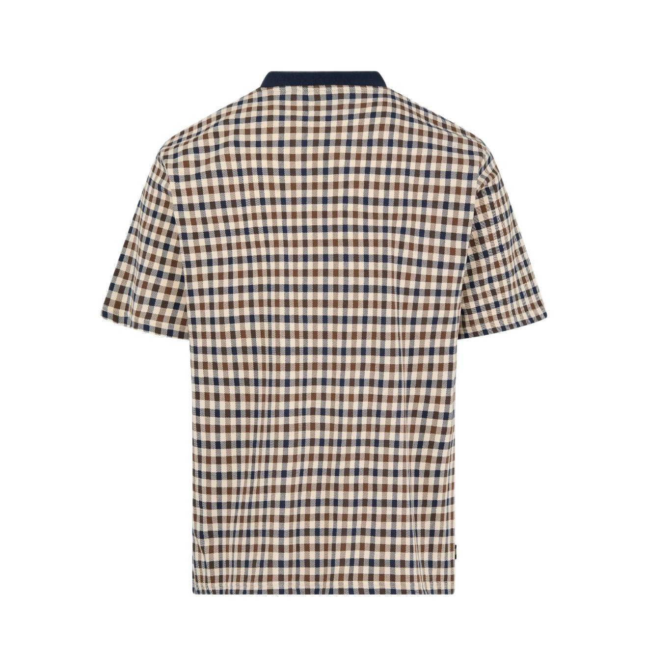 Aquascutum Club Check T-Shirt - 11 Navy - Escape Menswear