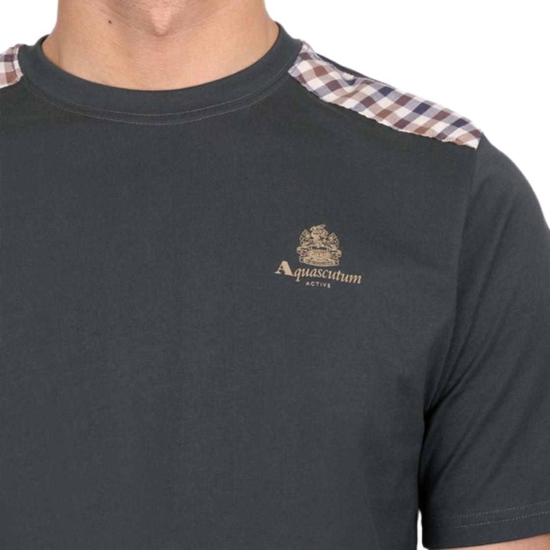 Aquascutum Club Check T-Shirt - Navy - Escape Menswear