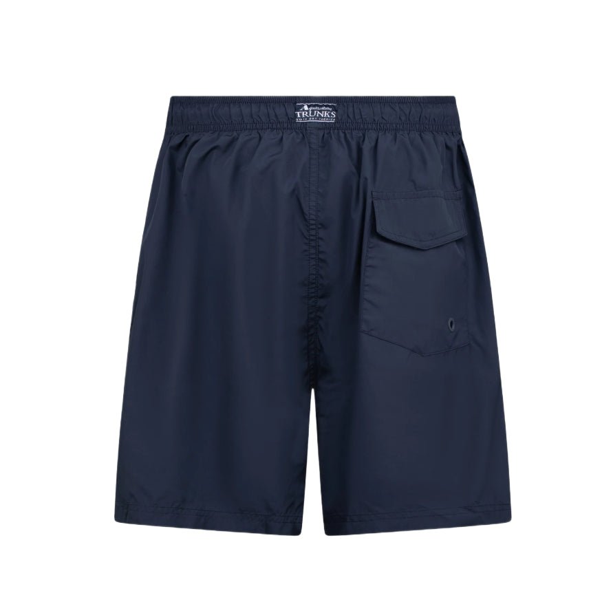 Aquascutum Club Piping Beach Shorts - 11 Navy - Escape Menswear
