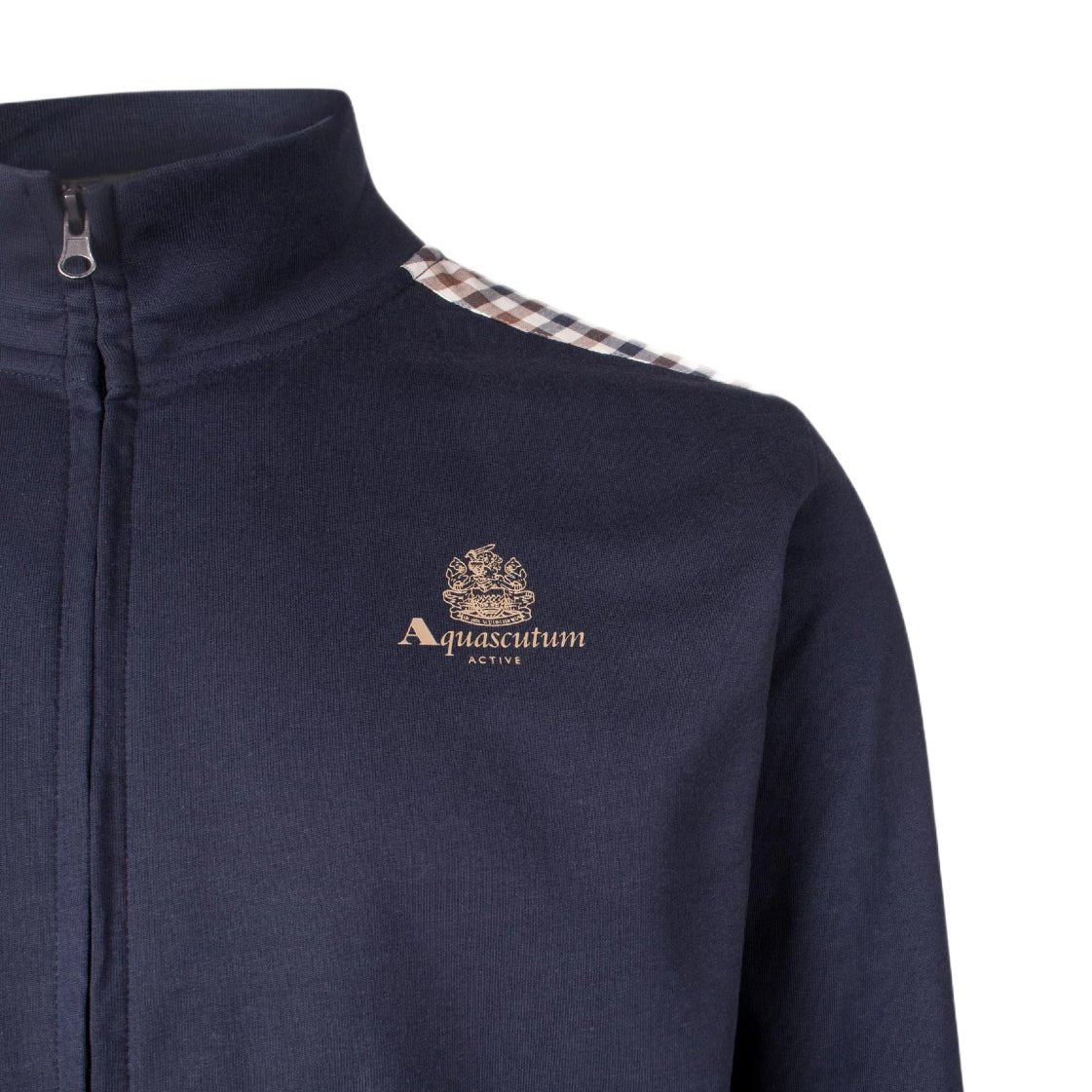 Aquascutum Full Zip Club Check Track Top - 11 Navy - Escape Menswear