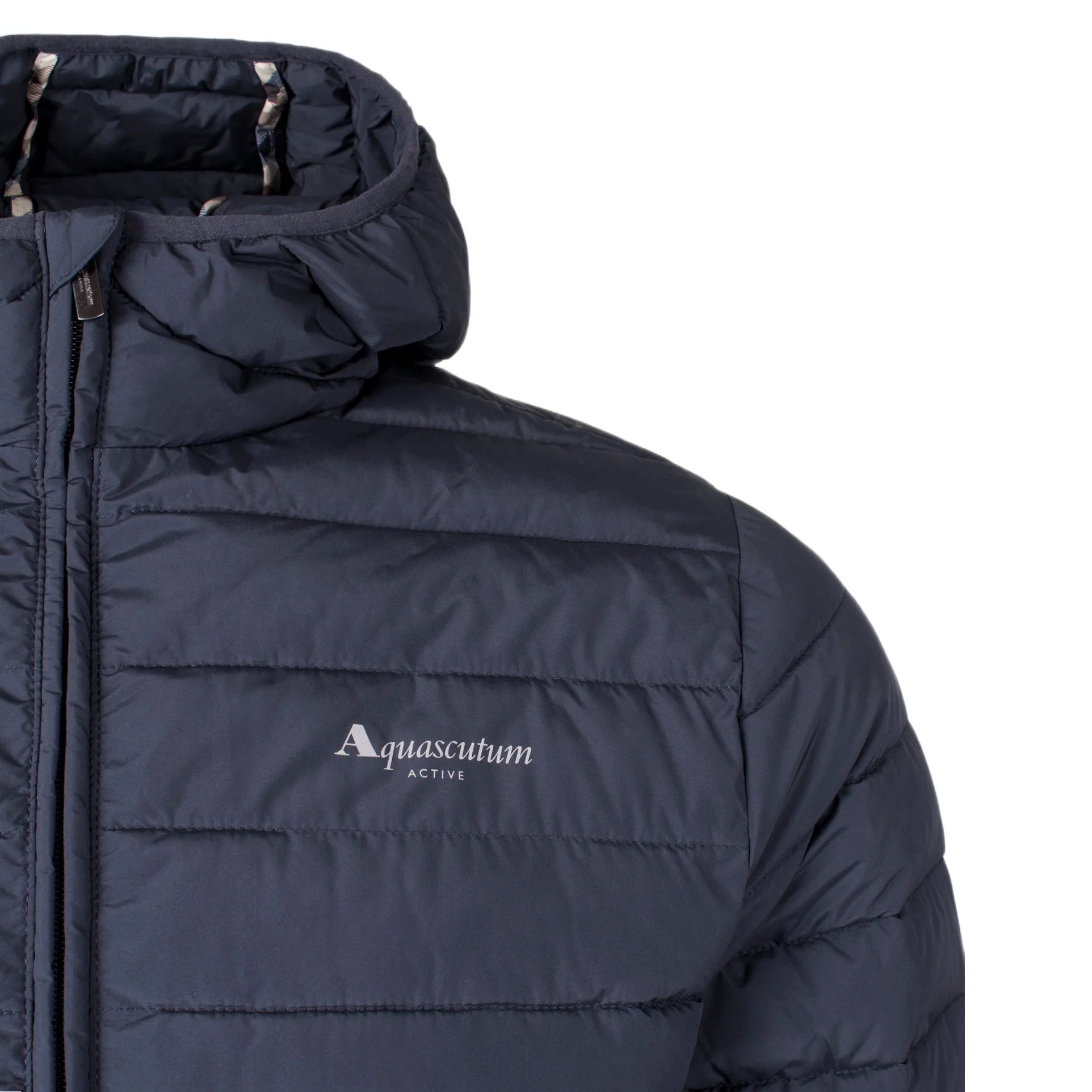 Aquascutum Hooded 100GSM Jacket - 11 Navy - Escape Menswear