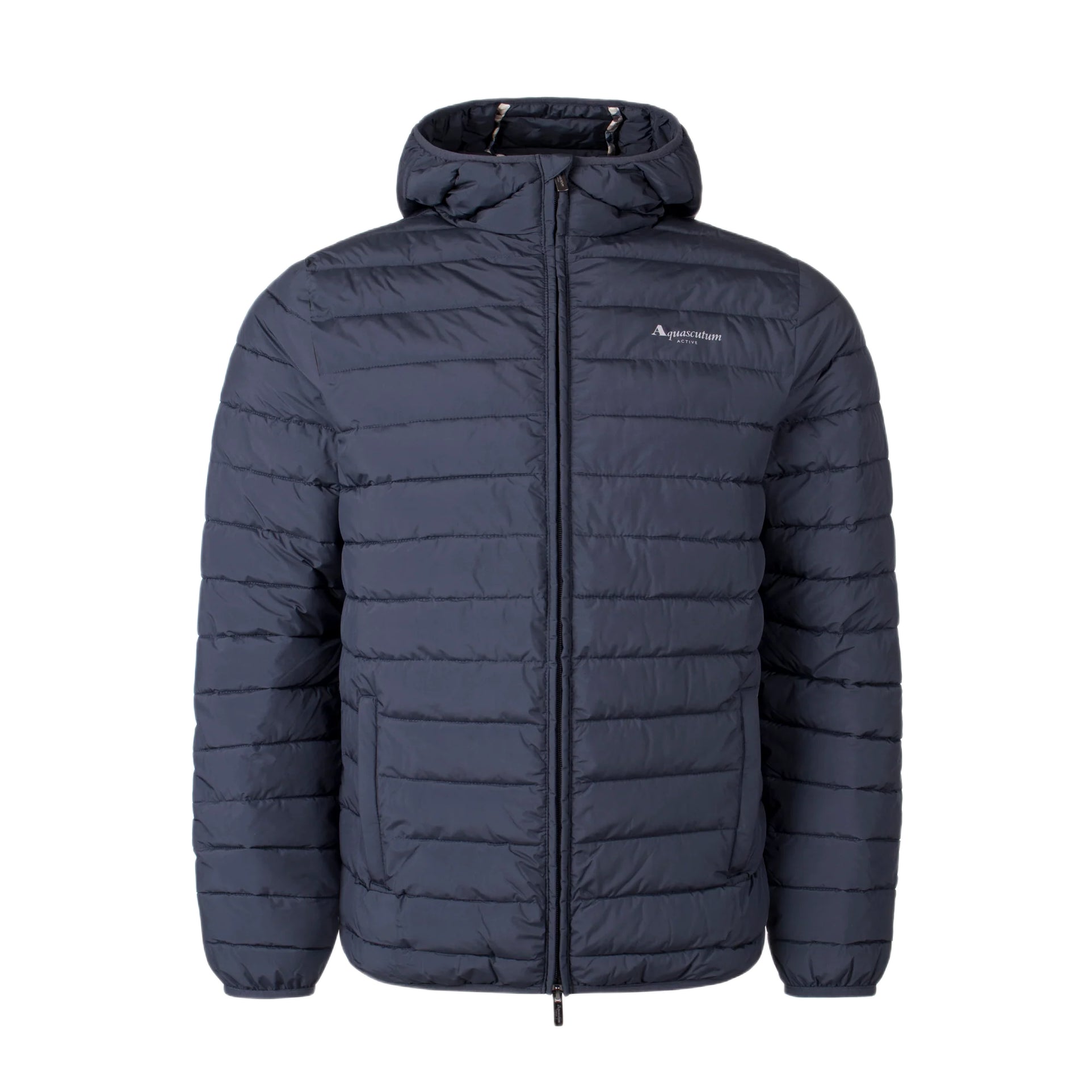 Aquascutum Hooded 100GSM Jacket - 11 Navy - Escape Menswear