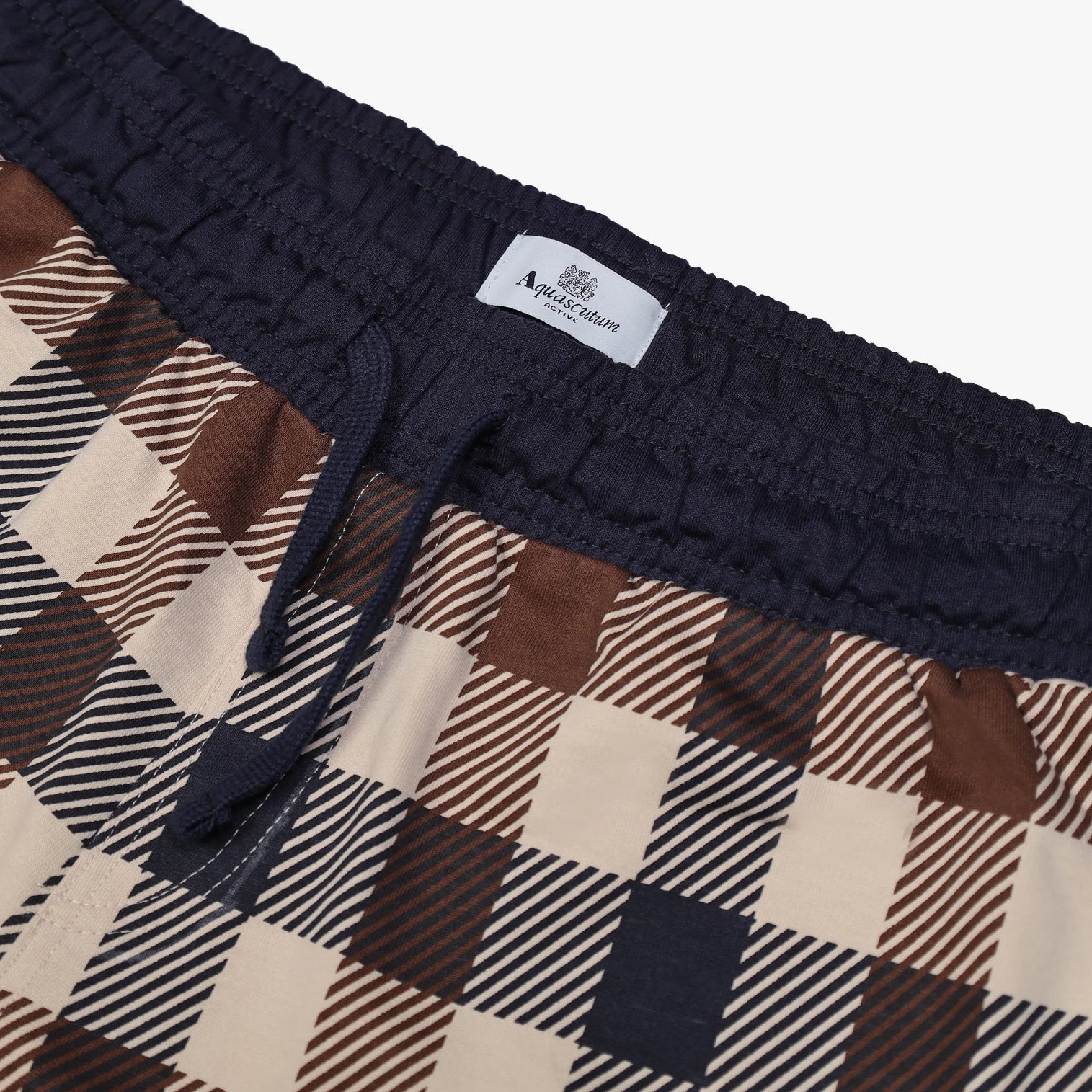 Aquascutum Macro Club Check Shorts - Navy - Escape Menswear
