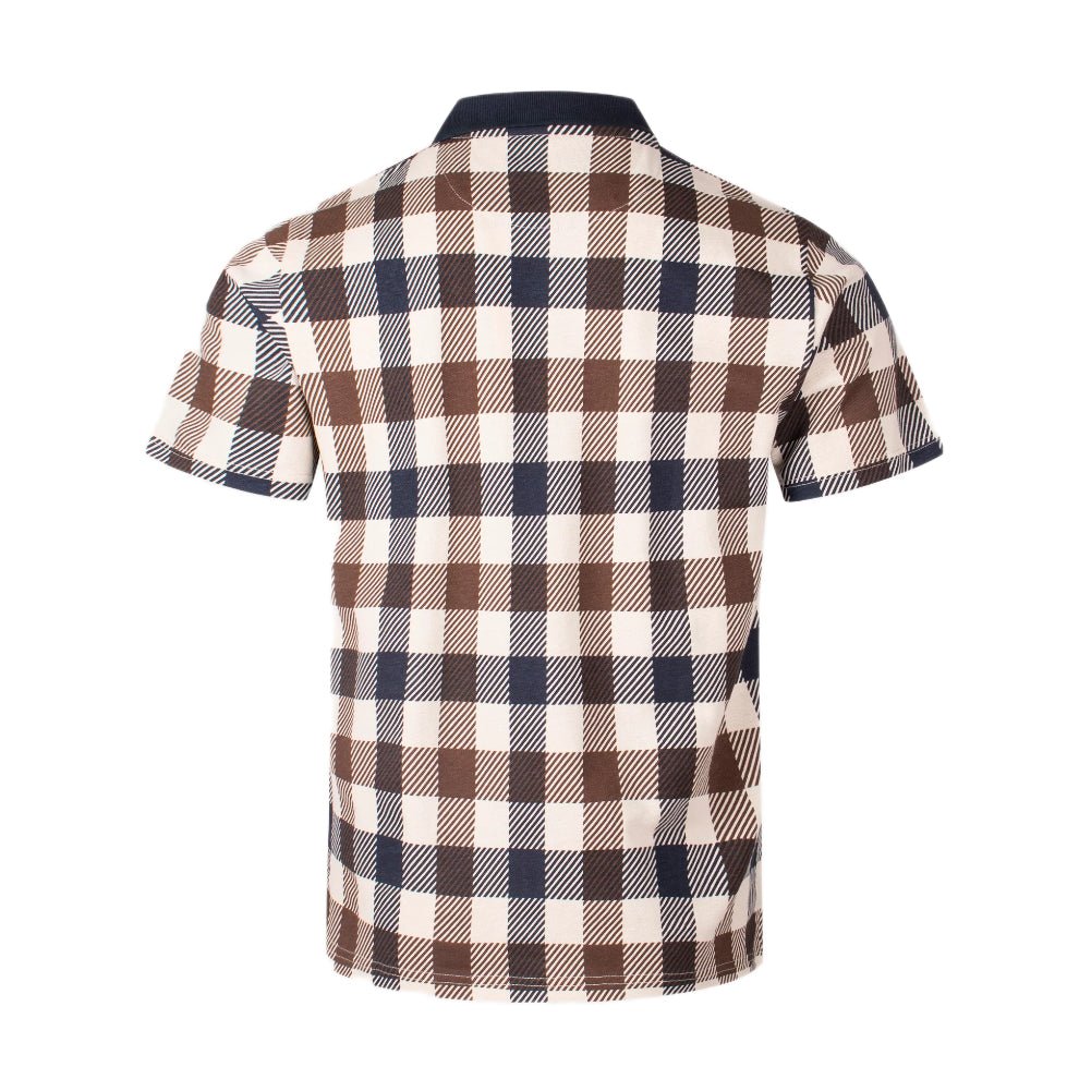 Aquascutum Macro Iconic Polo - Navy - Escape Menswear