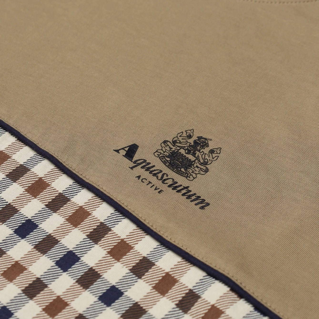 Aquascutum Piping Panel T-Shirt - 38 Khaki - Escape Menswear