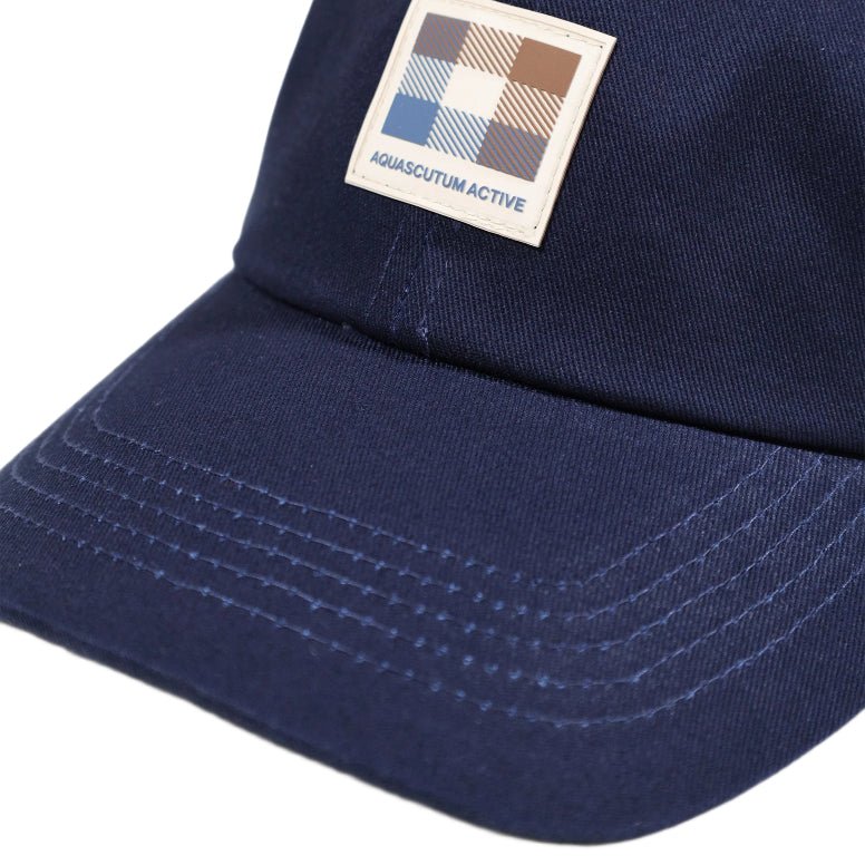 Aquascutum Rubber Patch Baseball Cap - 11 Navy - Escape Menswear