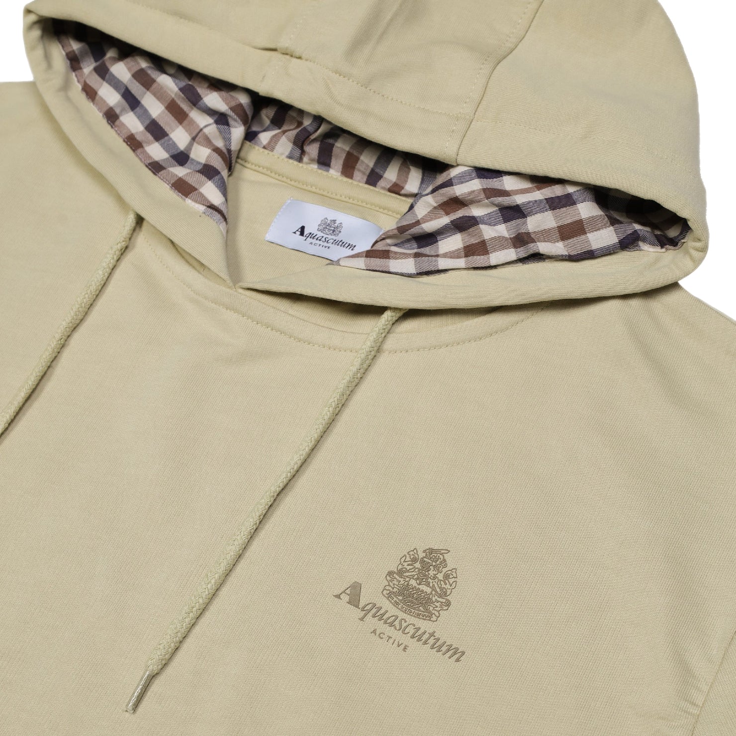 Aquascutum Small Logo Hoodie - 03 Beige - Escape Menswear