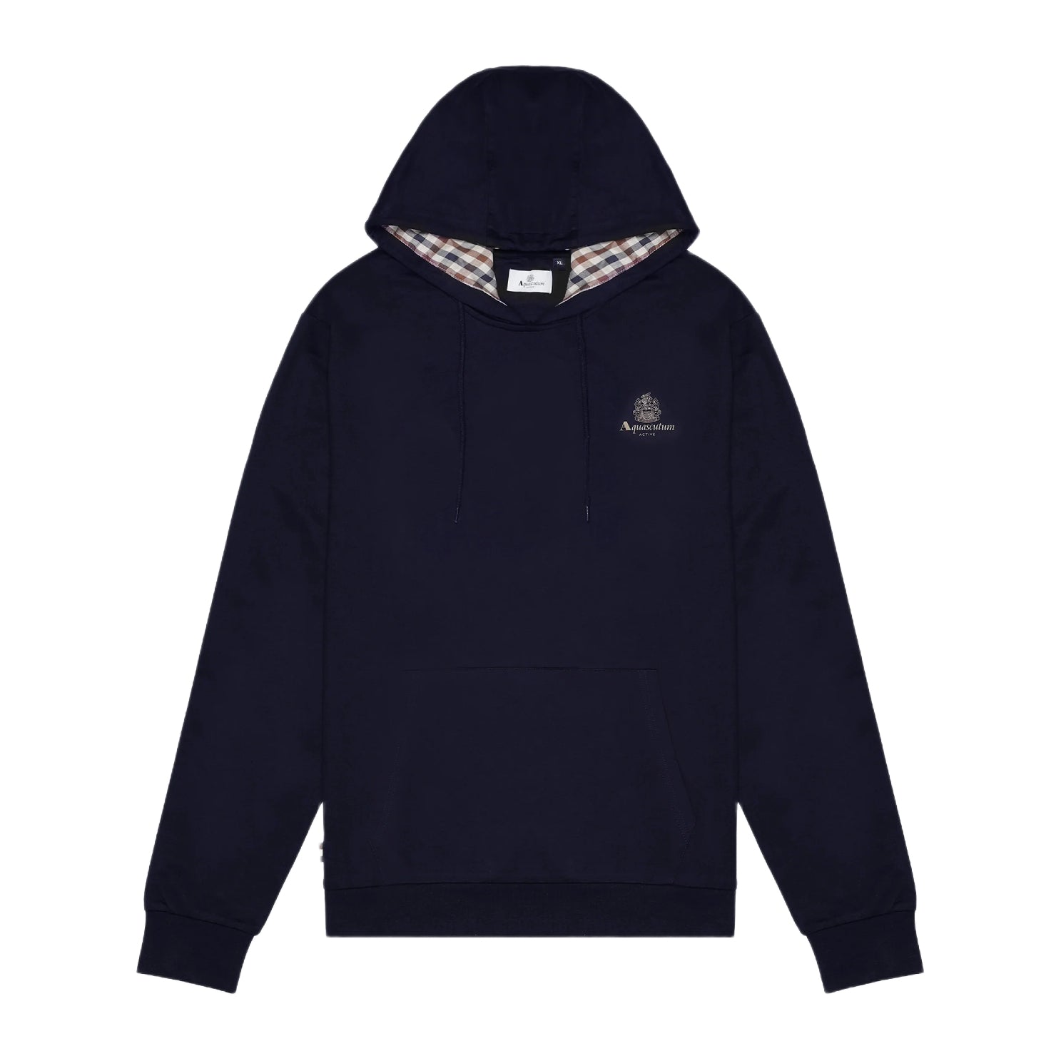 Aquascutum Small Logo Hoodie - Navy - Escape Menswear