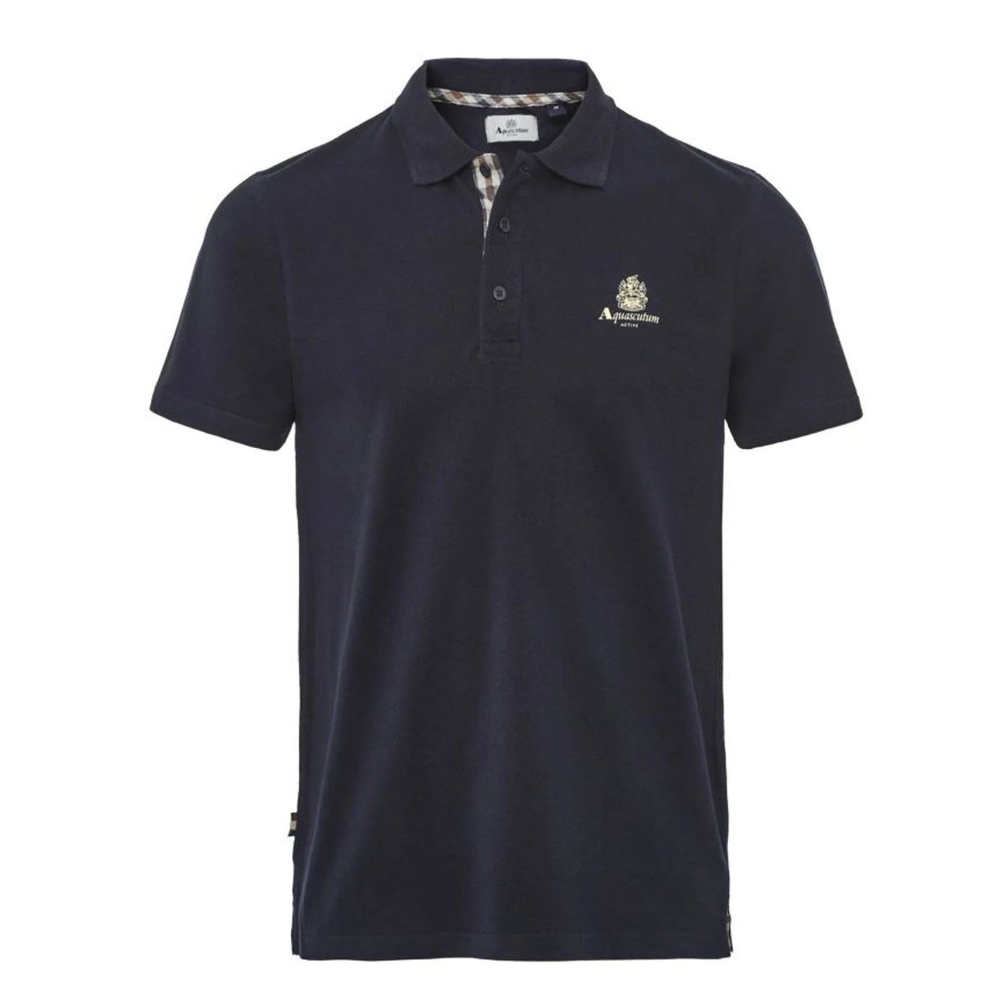 Aquascutum Small Logo Piquet Polo Shirt - 11 Navy - Escape Menswear