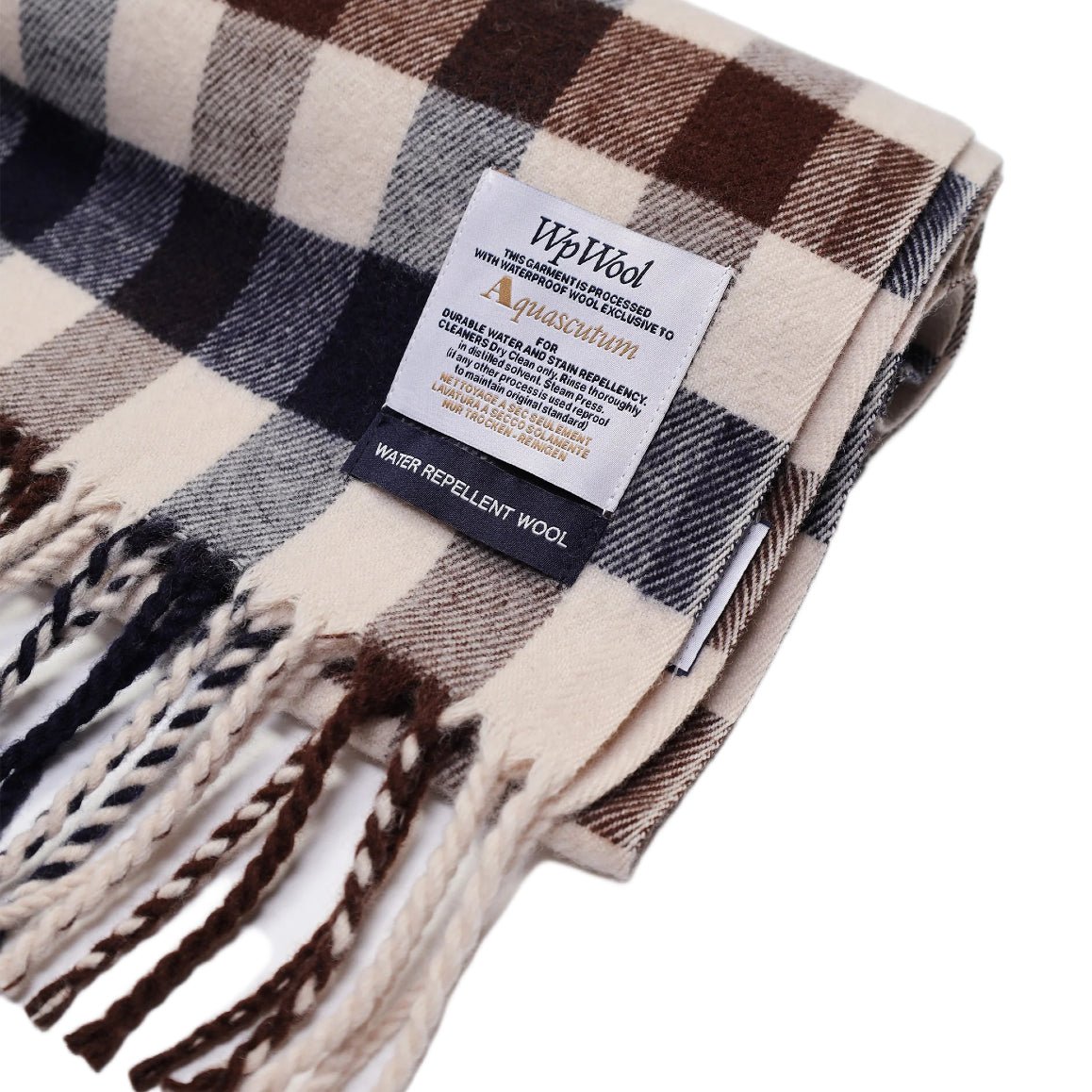 Aquascutum Water Repellent Wool Scarf - 30 Macro Club Check - Escape Menswear