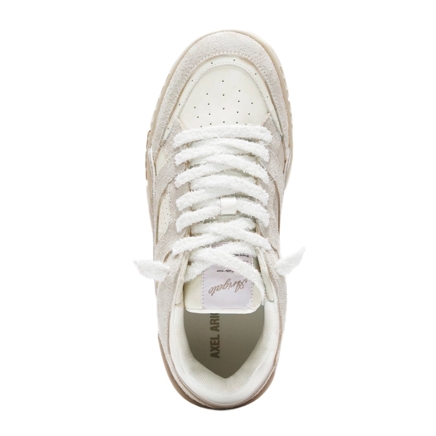 Axel Arigato Area Lo Fluffy Sneakers - Beige/Beige - Escape Menswear