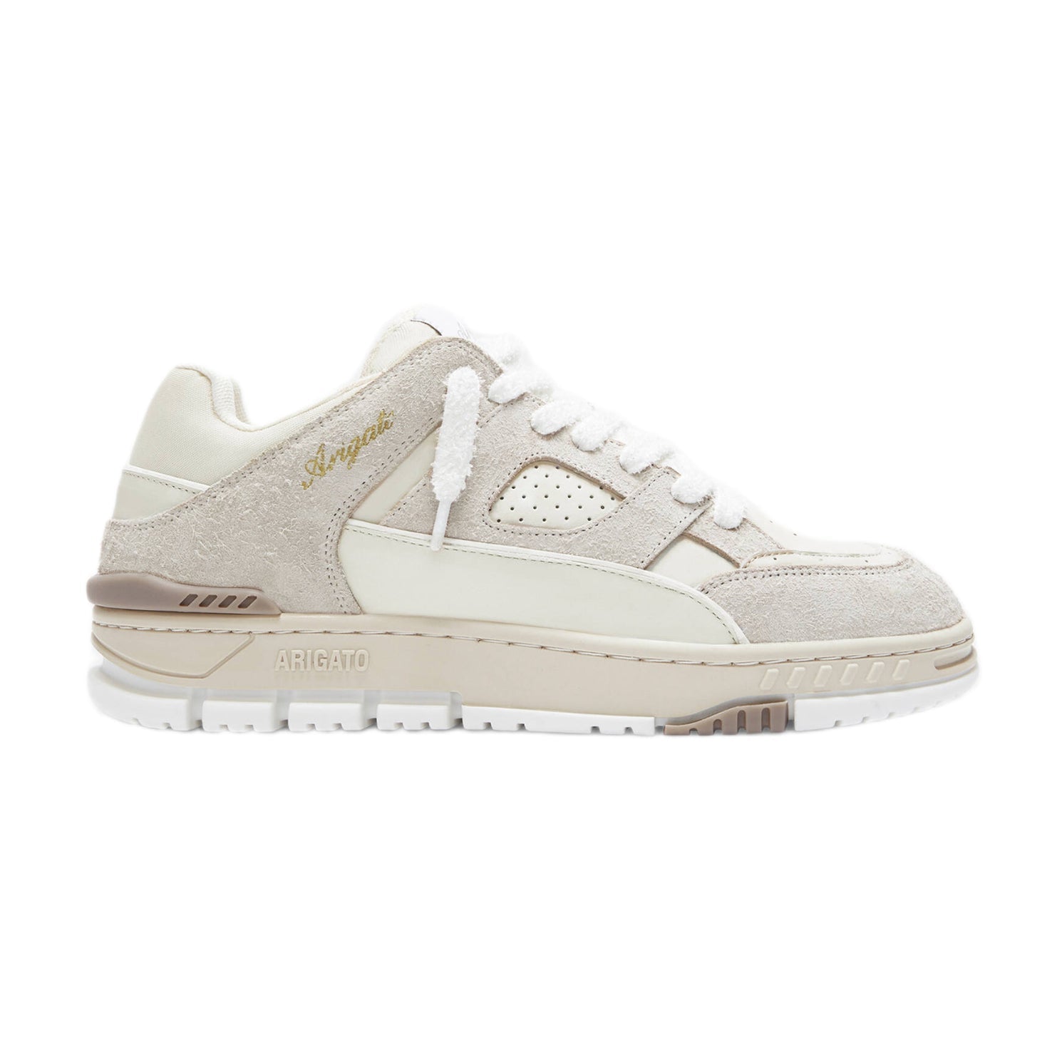 Axel Arigato Area Lo Fluffy Sneakers - Beige/Beige - Escape Menswear