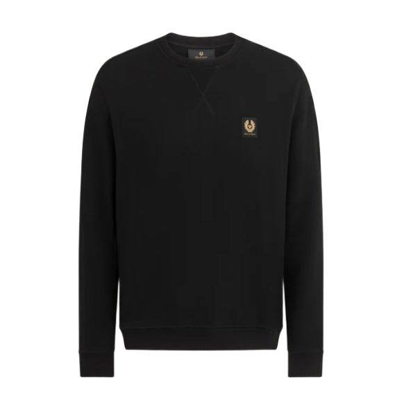Belstaff Cotton Fleece Sweatshirt - Black - Escape Menswear