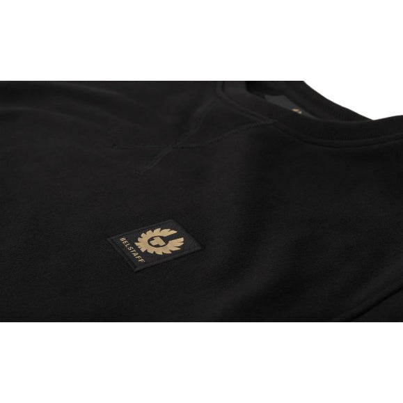 Belstaff Cotton Fleece Sweatshirt - Black - Escape Menswear