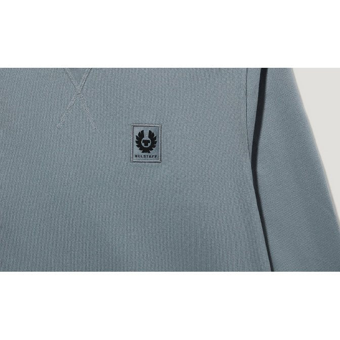 Belstaff Cotton Fleece Sweatshirt - Blue Flint - Escape Menswear