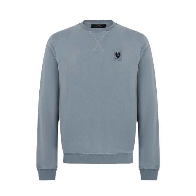 Belstaff Cotton Fleece Sweatshirt - Blue Flint - Escape Menswear