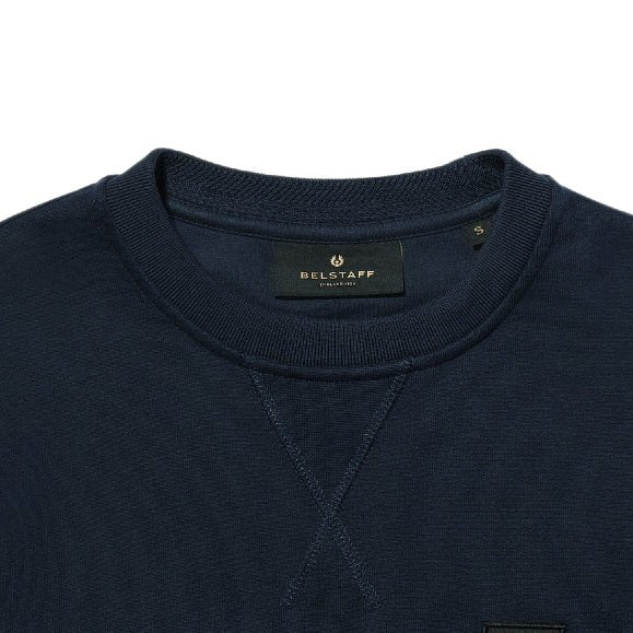 Belstaff Cotton Fleece Sweatshirt - Dark Ink - Escape Menswear