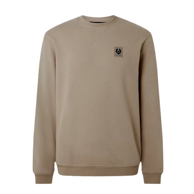 Belstaff Cotton Fleece Sweatshirt - Dark Sand - Escape Menswear