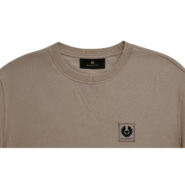 Belstaff Cotton Fleece Sweatshirt - Dark Sand - Escape Menswear
