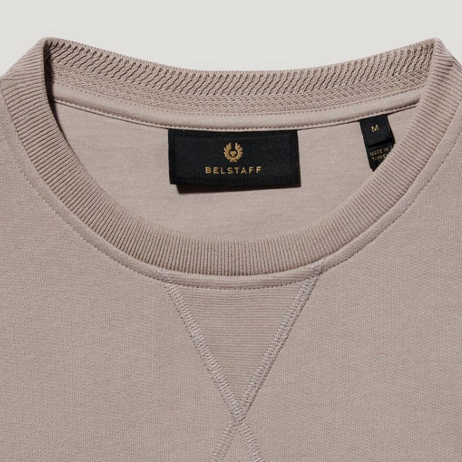 Belstaff Cotton Fleece Sweatshirt - Pumice - Escape Menswear