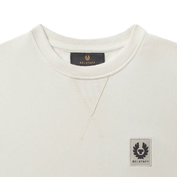 Belstaff Cotton Fleece Sweatshirt - Silver Birch - Escape Menswear