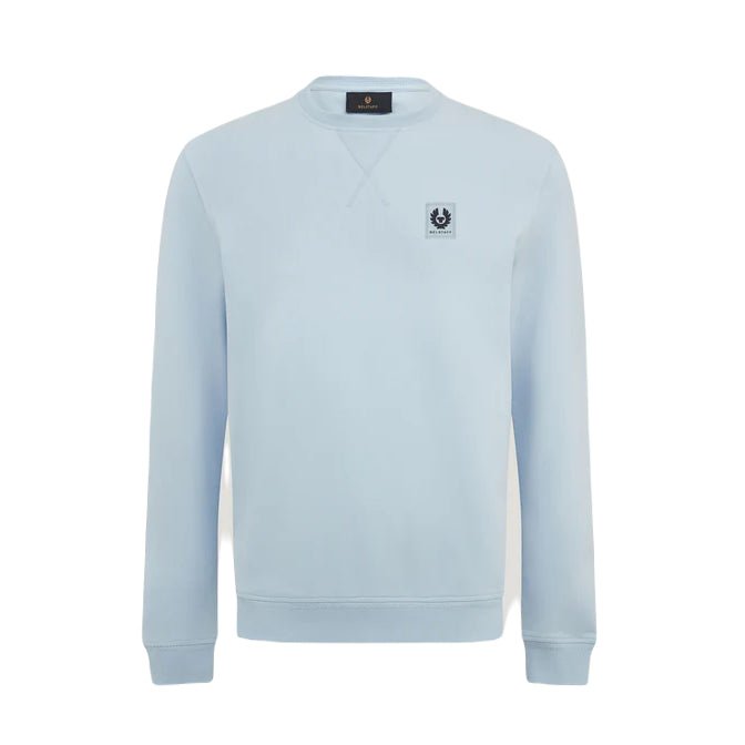 Belstaff Cotton Fleece Sweatshirt - Sky Blue - Escape Menswear