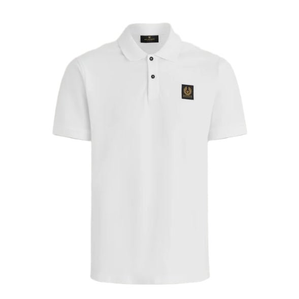 Belstaff Cotton Pique Polo Shirt - White - Escape Menswear