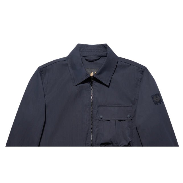 Belstaff Drome Cotton Gabardine Overshirt - Dark Ink - Escape Menswear