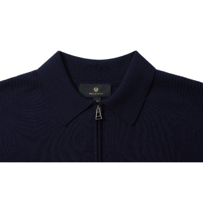 Belstaff Kyle Merino Wool Polo Shirt - Dark Ink - Escape Menswear