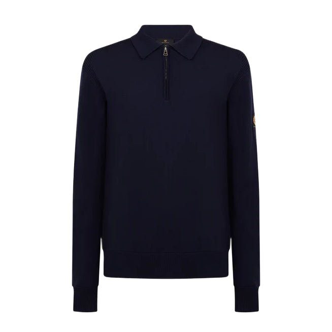 Belstaff Kyle Merino Wool Polo Shirt - Dark Ink - Escape Menswear