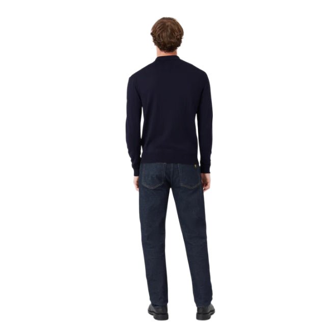 Belstaff Kyle Merino Wool Polo Shirt - Dark Ink - Escape Menswear