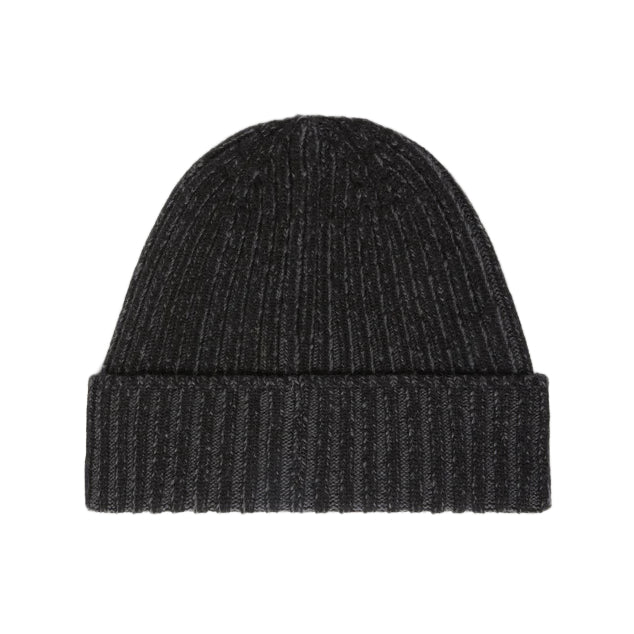 Belstaff Plated Watch Beanie - Black/Tornado Grey - Escape Menswear