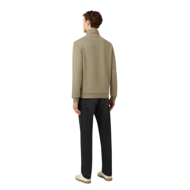 Belstaff Quarter Zip Sweatshirt - Fatigue Green - Escape Menswear