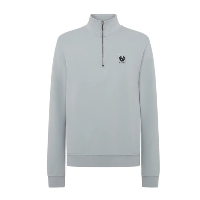 Belstaff Quarter Zip Sweatshirt - Quarry Blue - Escape Menswear